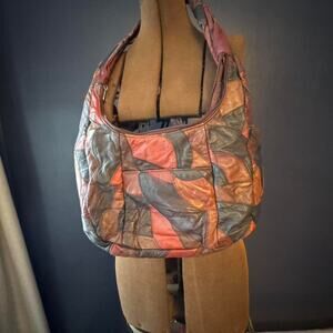 Patchwork leather shoulder bag vintage